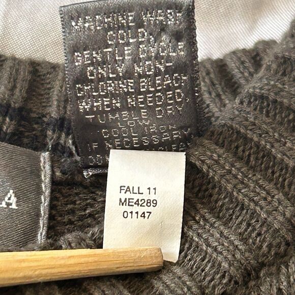 Oscar De La Renta Mens Sweater L Army Green Crewneck Pullover Y2K - Picture 3 of 9